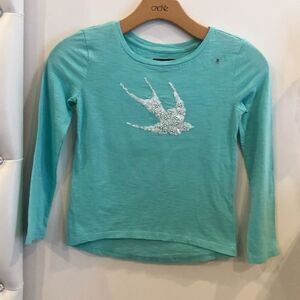 Sequin and beads long sleeve shirt